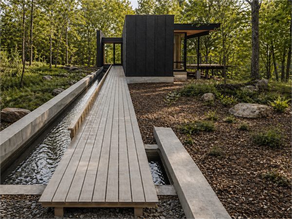 The Point cabin front exterior