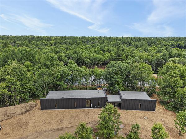 Aerial view of The Ridge and Oak and Ember wooded acreage