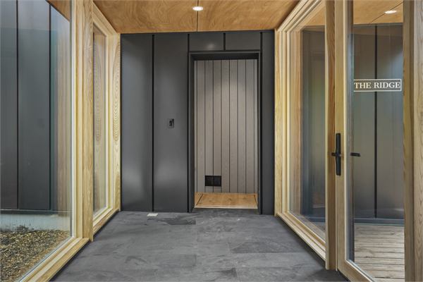 The Ridge glass foyer and entry door